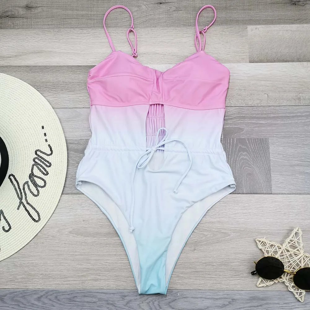 Цельный купальник с цветочным принтом сексуальное бикини новый бренд танкини