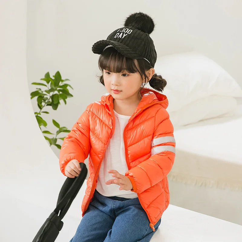Baby Thin Section Down Coat Hooded Long Sleeve Small Boy Child Female Jacket Winter | Детская одежда и обувь
