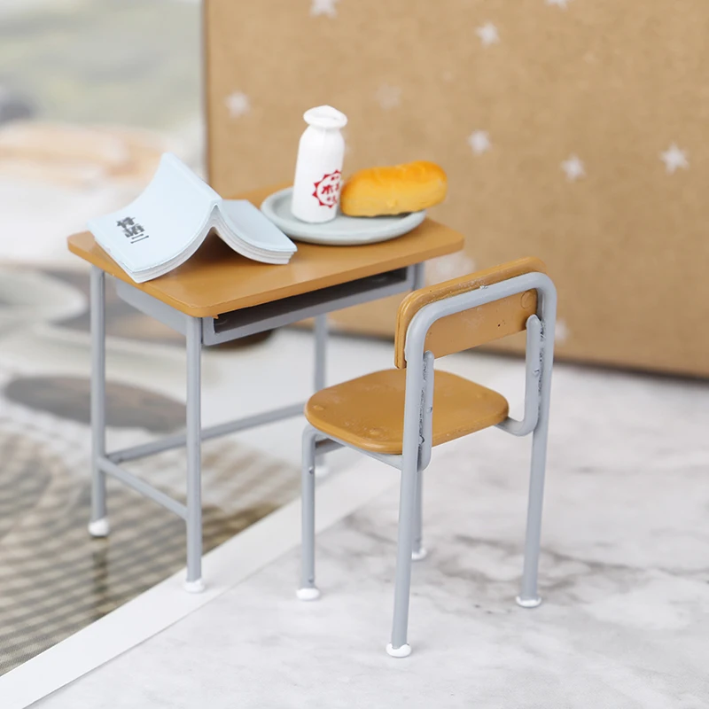 1 Набор стол и стул для кукольного домика миниатюрных классных классов детей