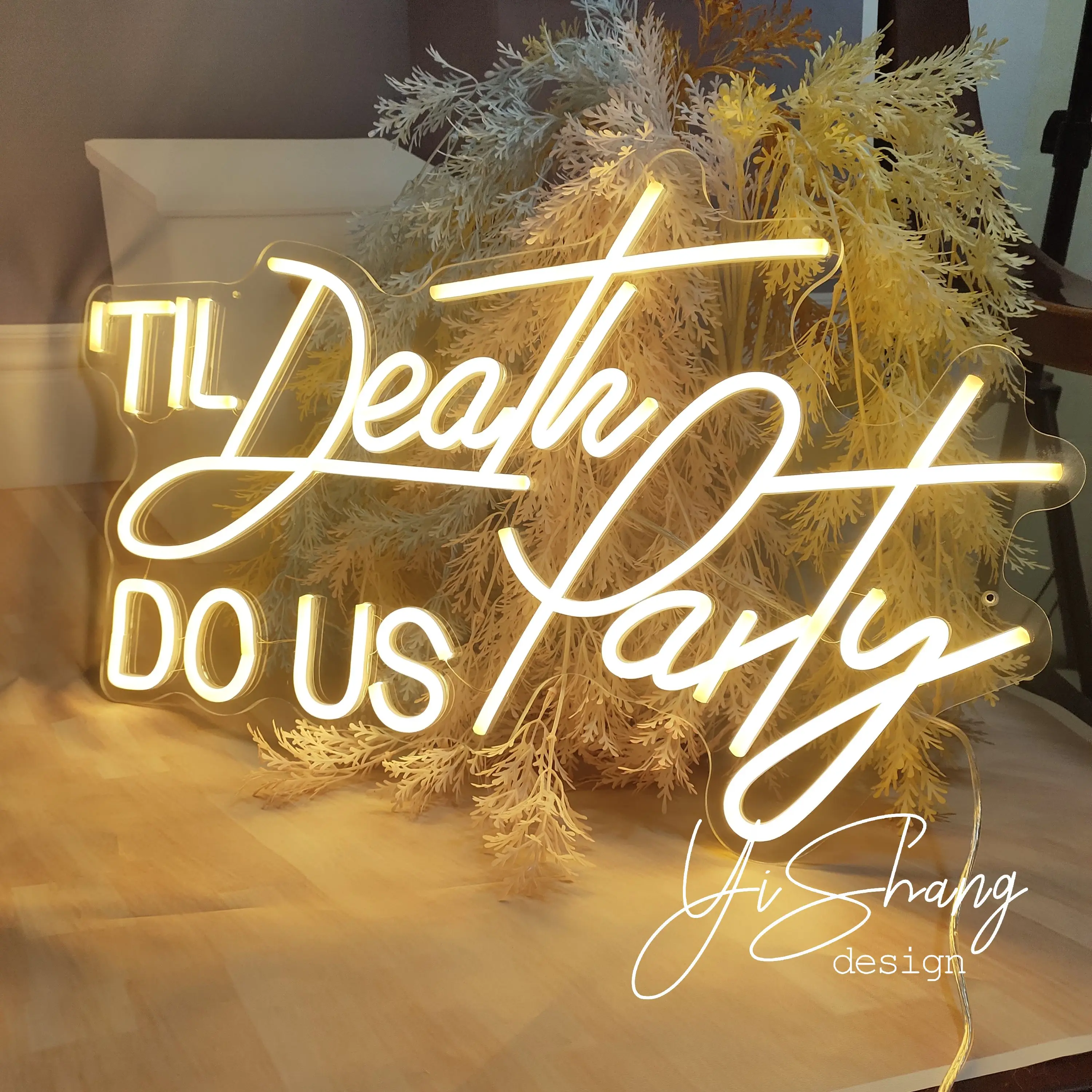 Неоновая вывеска Til Death DO US на заказ гибкая светодиодная неосветильник неоновая