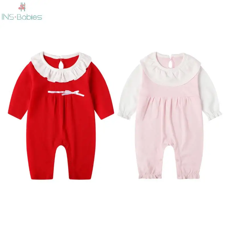 Весенняя одежда для малышей с бабочками Комбинезон принцессы длинными рукавами