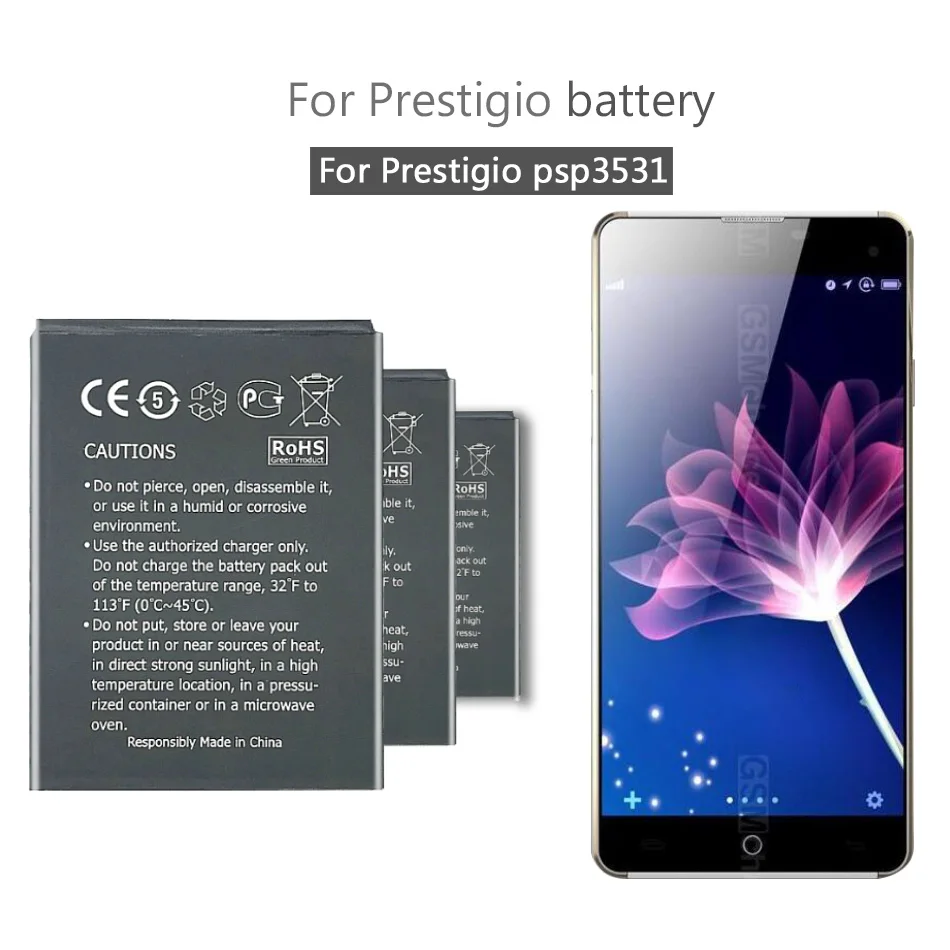 Для Prestigio MultiPhone DUO psp 3531 2500 мАч перезаряжаемый литий полимерный аккумулятор для 3531|
