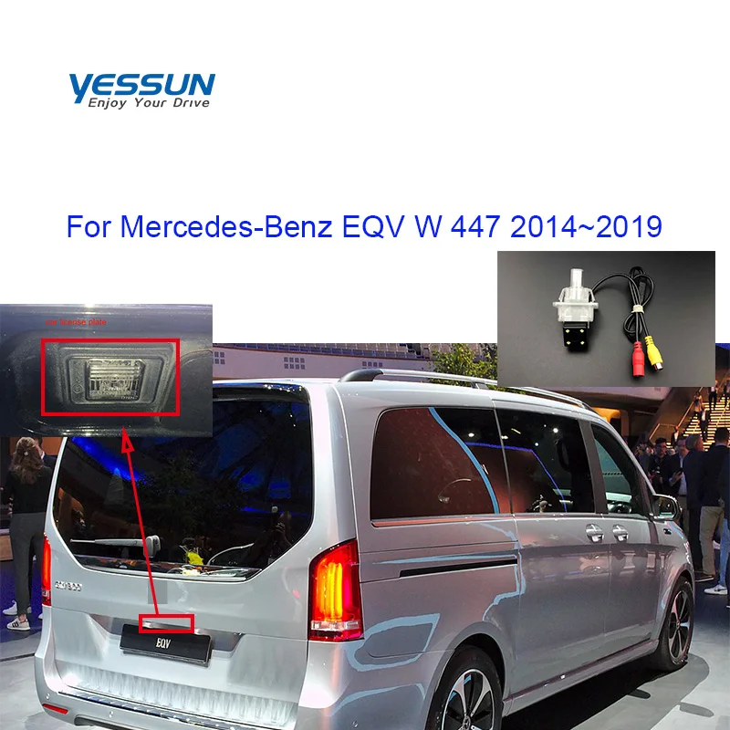Фото Автомобильная резервная камера заднего вида для Mercedes Benz EQV W447 2014 2015 2016 2017 2018 2019, камера номерного знака №1