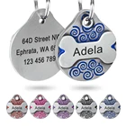 Персонализированные Именные Бирки Для домашних животных, гравировка, индивидуальные бирки для удостоверения личности собаки, аксессуары для ошейника, именная табличка, подвеска с защитой от потери