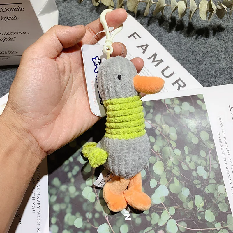 

New 3 Color Fashion Seagull Doll Keychain Stuffed Doll Bag Decoration Children Toys Fine Gifts Key Chain Charm Pendant Keyring