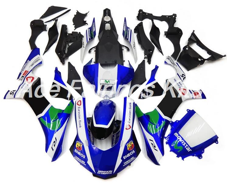 

4Gifts New ABS Injection molding Full Fairings Kit Fit for YAMAHA YZF-R1 2015 2016 2017 15 16 17 Custom Fairings Movistar