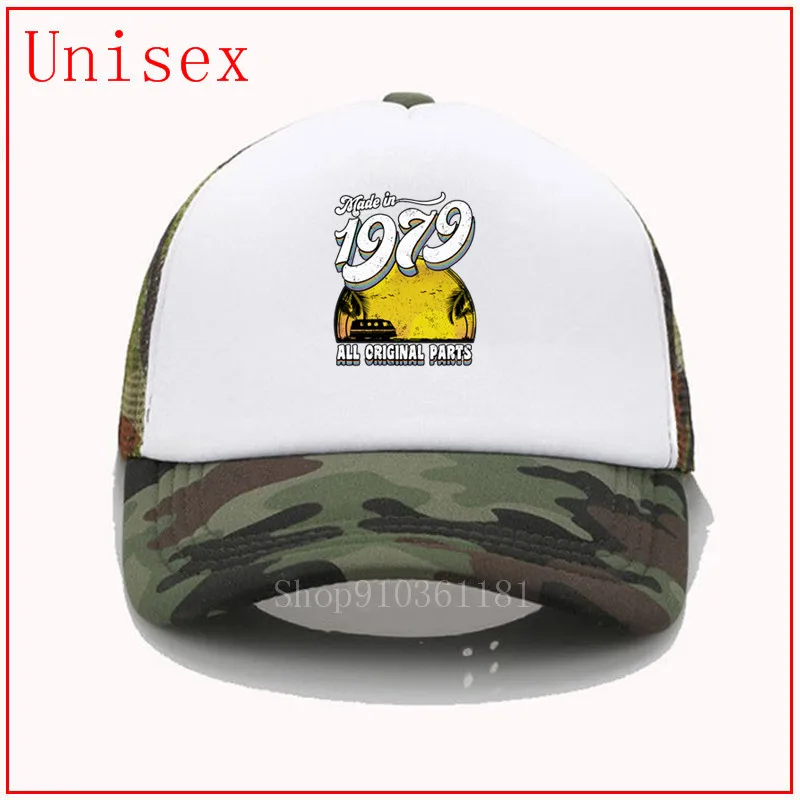 Made in 1979 All Original Parts white women baseball cap Fashion Brands sun hat with plastic shield Snapback | Аксессуары для