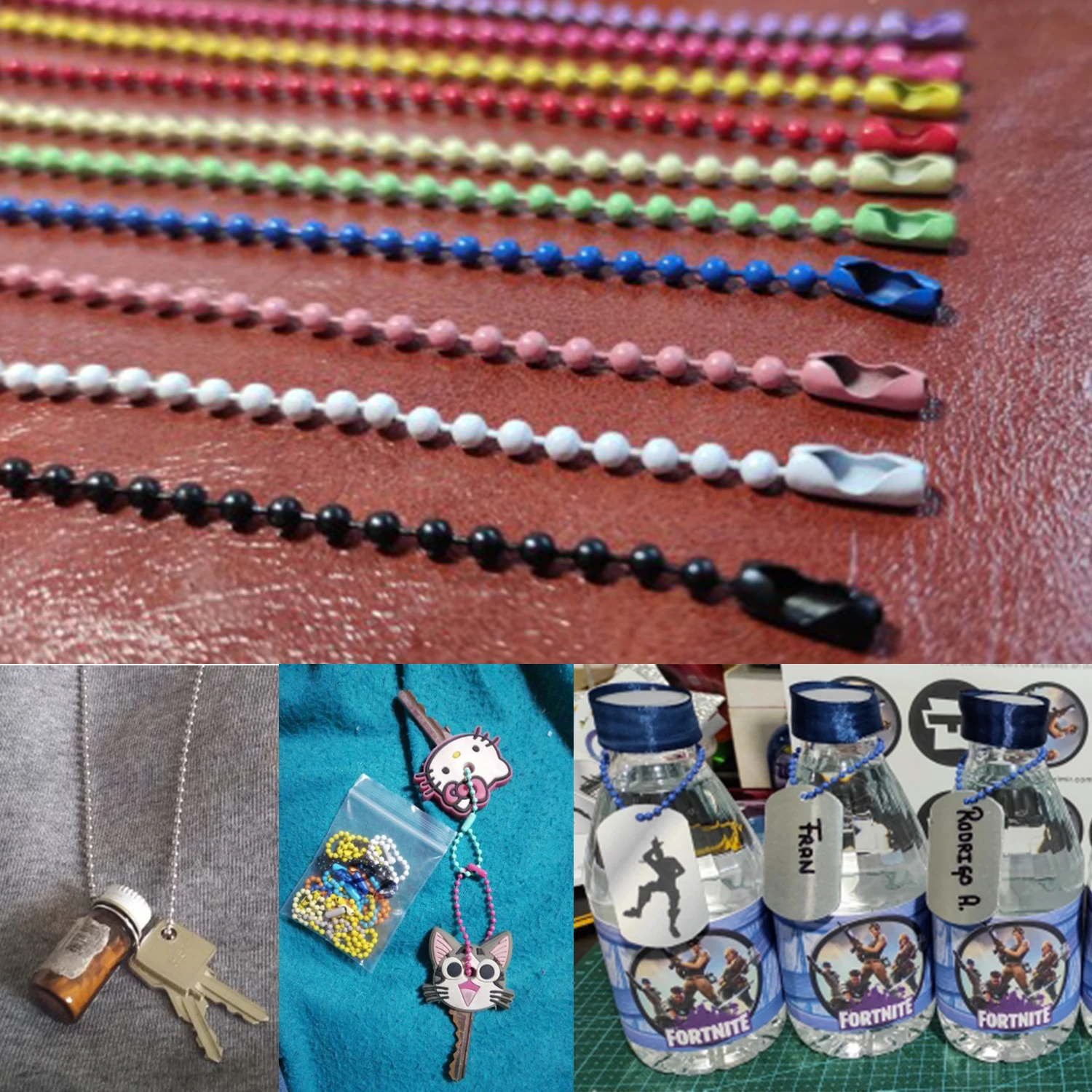 

Цепочка для бижутерии, цветная шариковая бижутерия длиной 60 см, 1,5 мм