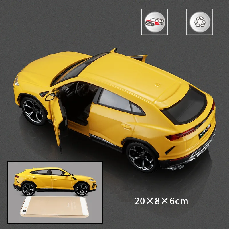 Гоночная модель автомобиля Maisto 1:24 Lamborghini Bison URUS SUV из сплава|Наземный транспорт| |