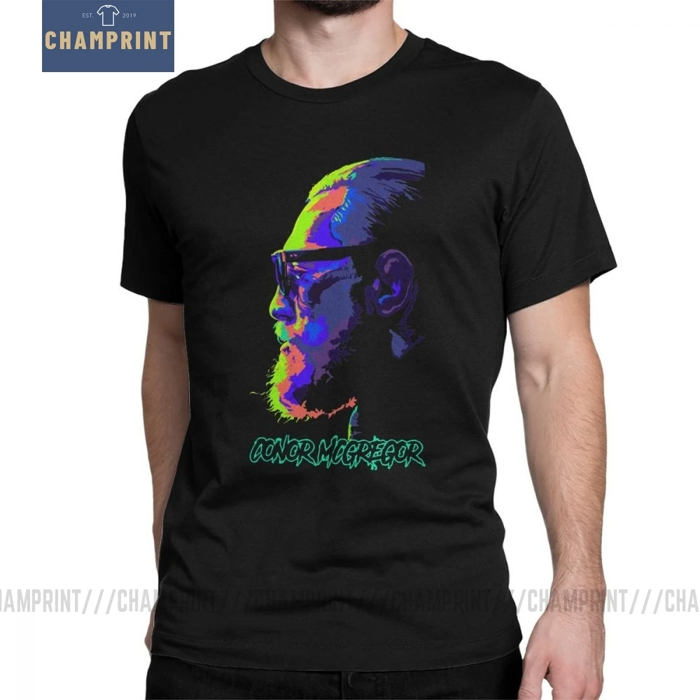 

Notorious Neon Bulb Men's T Shirts Connor Conor Mcgregor Leisure Cotton Short Sleeve Tees O Neck T-Shirts Party Printed Tops