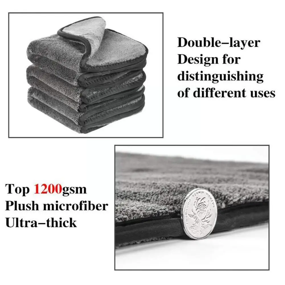 

120GSM car cleaning towel, double-sided compound dust pearl cleaning parts auto velvet towel, Z1S7
