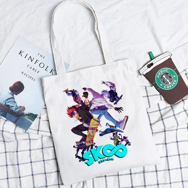 

Anime Shopper Bags SK8 The Infinity Shopping Bags Tote Bag Handbags Shoulder Bag High Capacity Women Cotton Canvas Bag Unisex