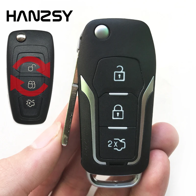 3 кнопки дистанционного ключа автомобиля Fob чехол для Ford Focus C max Mondeo Connect Fiesta Модифицированная Автомобильная складная коробка для флипа ключа оболочки смарт дистанционные брелки для ключей крышка