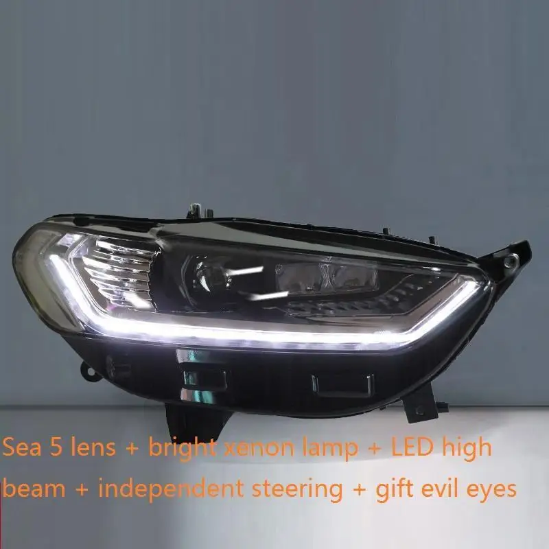 MODEL L Внешний стиль Luces Para Авто Лампа Cob Led Drl дневные ходовые фары автомобильные огни в сборе 17 18 для Ford Mondeo - Цвет: MODEL L
