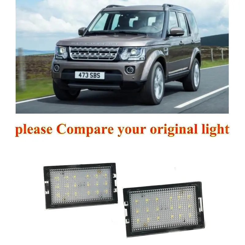 

2pc Car Accessories Special Car License Plate Light Lamp For Land Rover Discovery 4 LR4 (L319) canbus error free