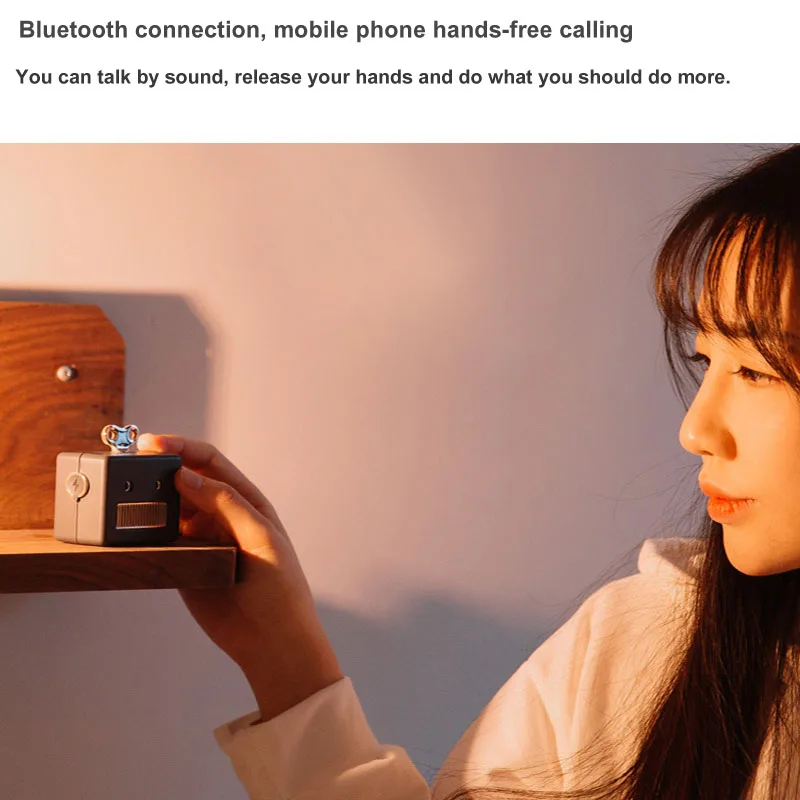 

Wireless Bluetooth Speaker Portable Retro Robot Shape Cartoon Mini Outdoor Speaker Bass Column Loudspeaker With Microphone