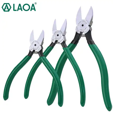 Пластиковые кусачки LAOA CR-V, кусачки для электрических проводов, резаки для кабеля, 4,5/5/6/7 дюймов, диагональные кусачки, обрезка электронных ко...