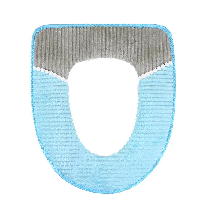

Thickened Warm Toilet Seat Cover WC Mat Thick Washable Velvet Cushion Toilet Cover Closestool Mat Seat Case Bathroom Accessories