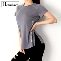 loose fit o neck yoga t shirt women quick dry fitness tops workout tee running dance short sleeved gym sport shirts