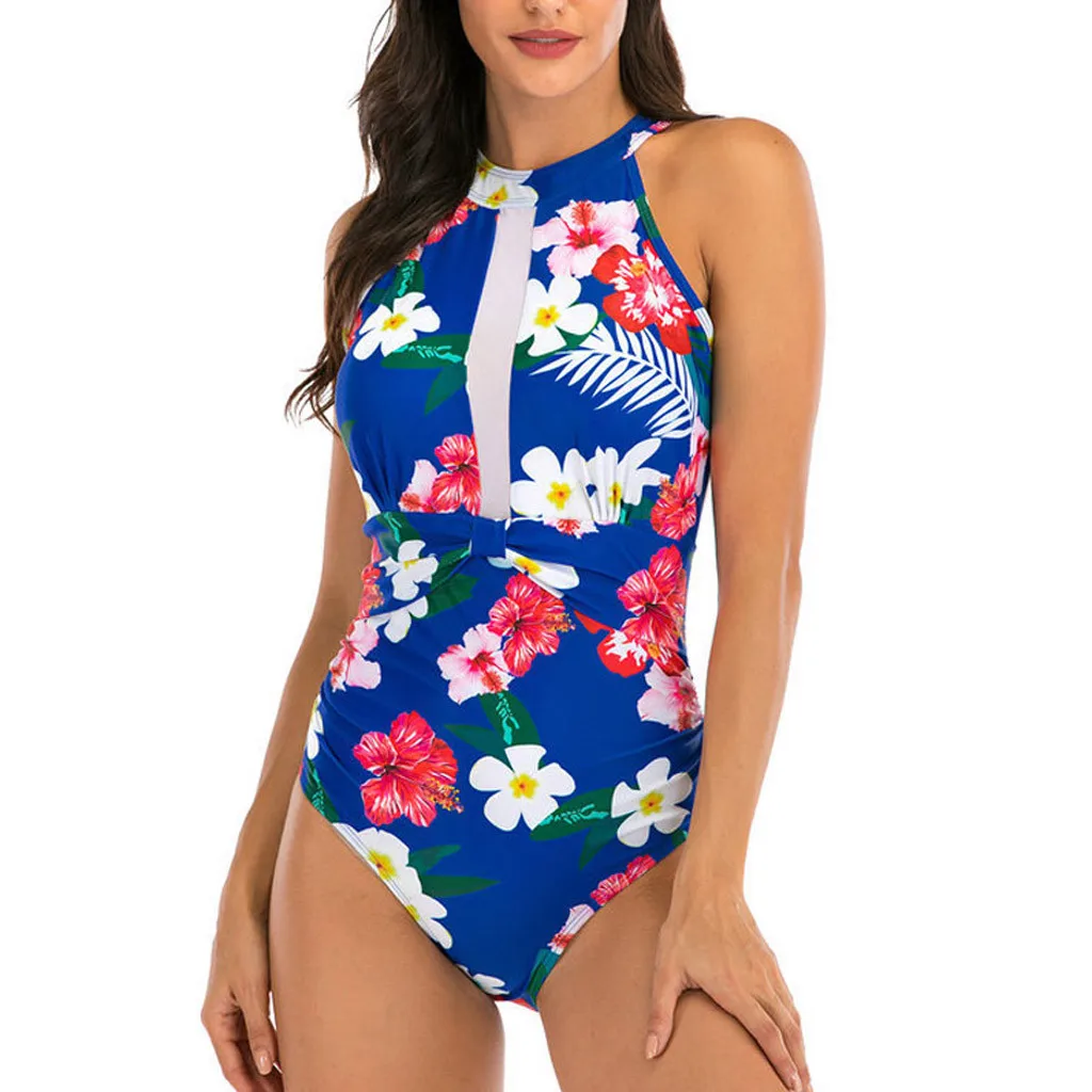 SAGACE купальники для женщин сдельный купальник сексуальный стиль цветочный принт
