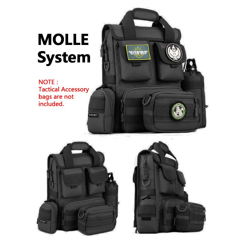 

BOWTAC Tactical Briefcase Military Messenger Bag 12inch Laptop Shoulder Bag Camouflage Molle Hunting Camping Hiking Sports Bags