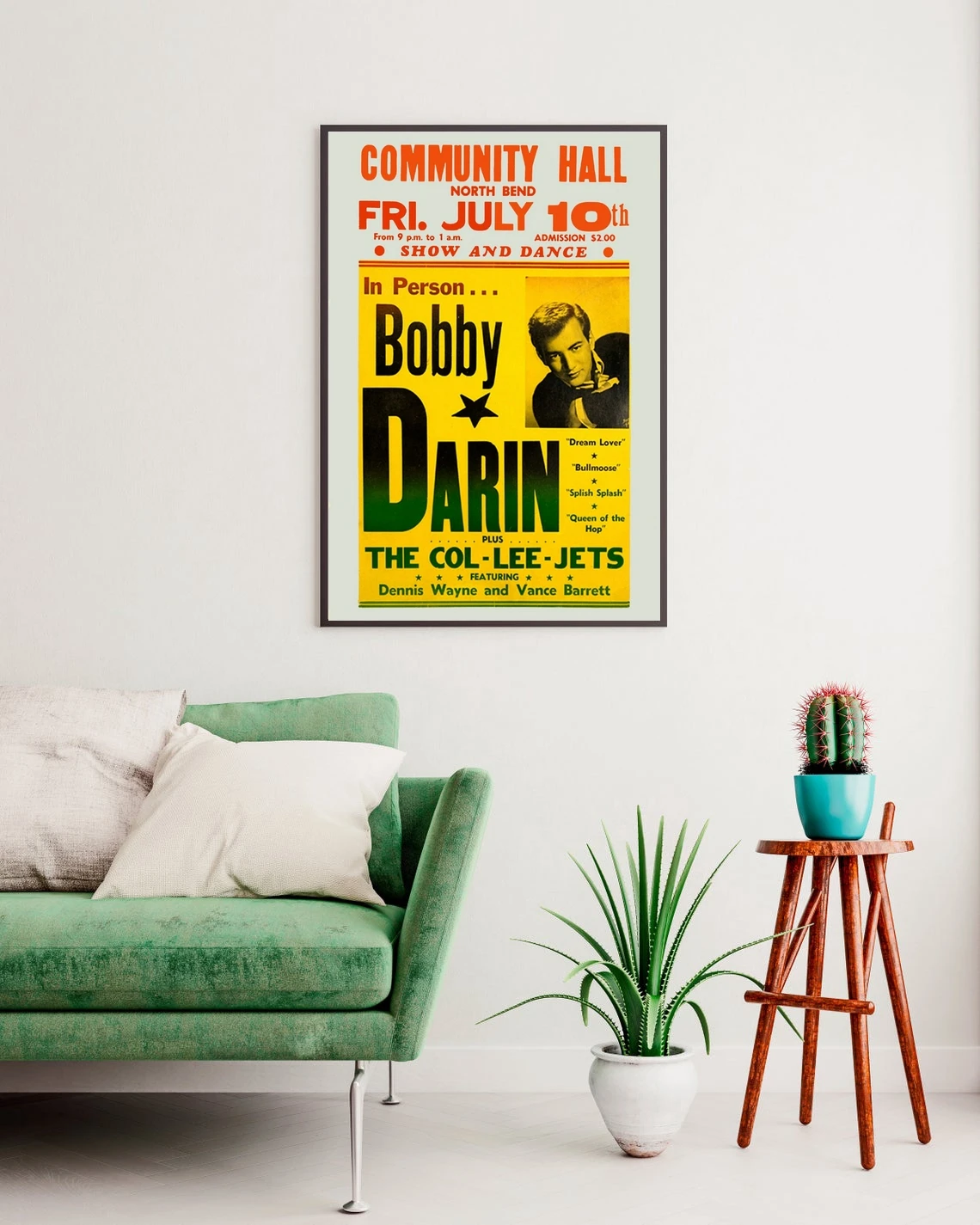 Винтажные музыкальные концертные постеры Bobby Darin холст печать плакатов украшение