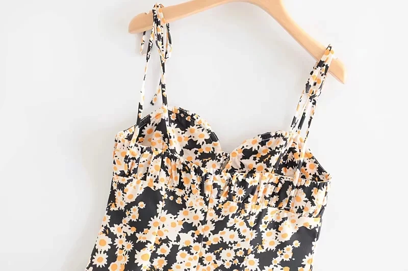 Boho crop top women summer spaghetti strap sexy tops bohemian floral print cropped shirt korean women clothes 2019