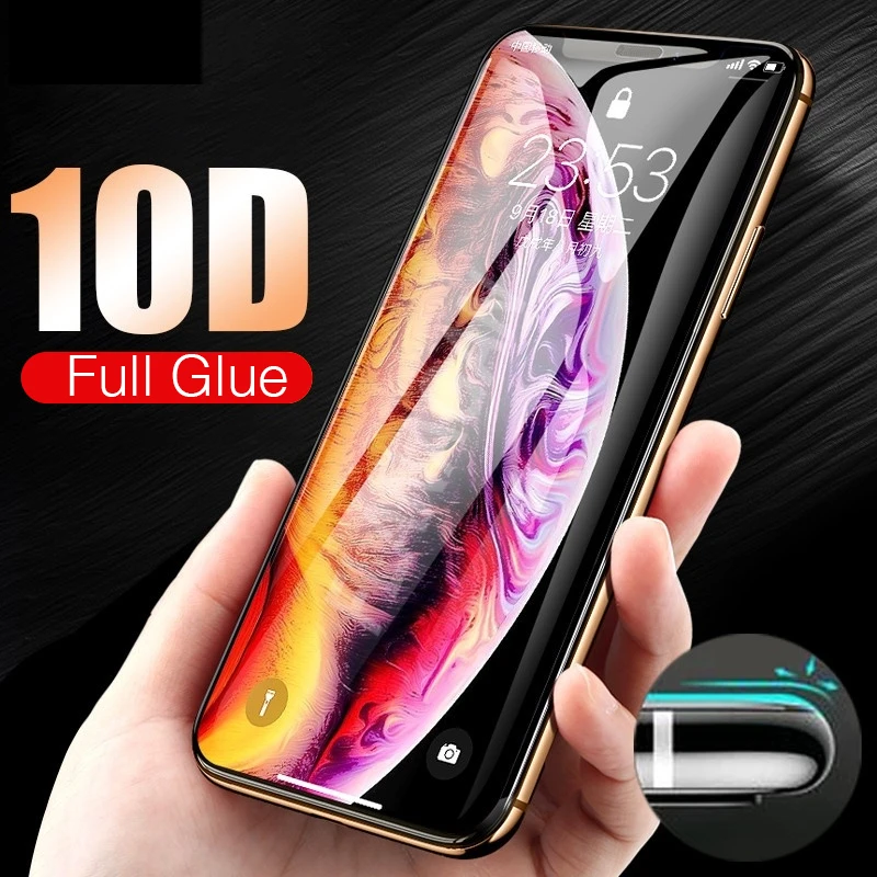 Защитное стекло 10d для телефона aifon i aphone 11 pro xs max xr x 6 6s 7 8 plus закаленное защиты