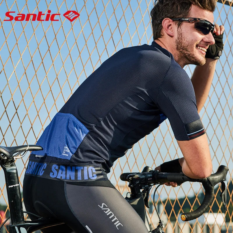 Santic, Майки для велоспорта, Мужская сетчатая одежда для велоспорта, футболка для велоспорта MTB, футболки, удобные и дышащие, азиатские K9M2091 M-3XL