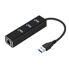 USB3.0Hub + гигабитная сетевая карта Hub, высокоскоростной Ethernet, быстрая синхронизация, поддерживает подключение 10, 100 и 1000 Мбитс