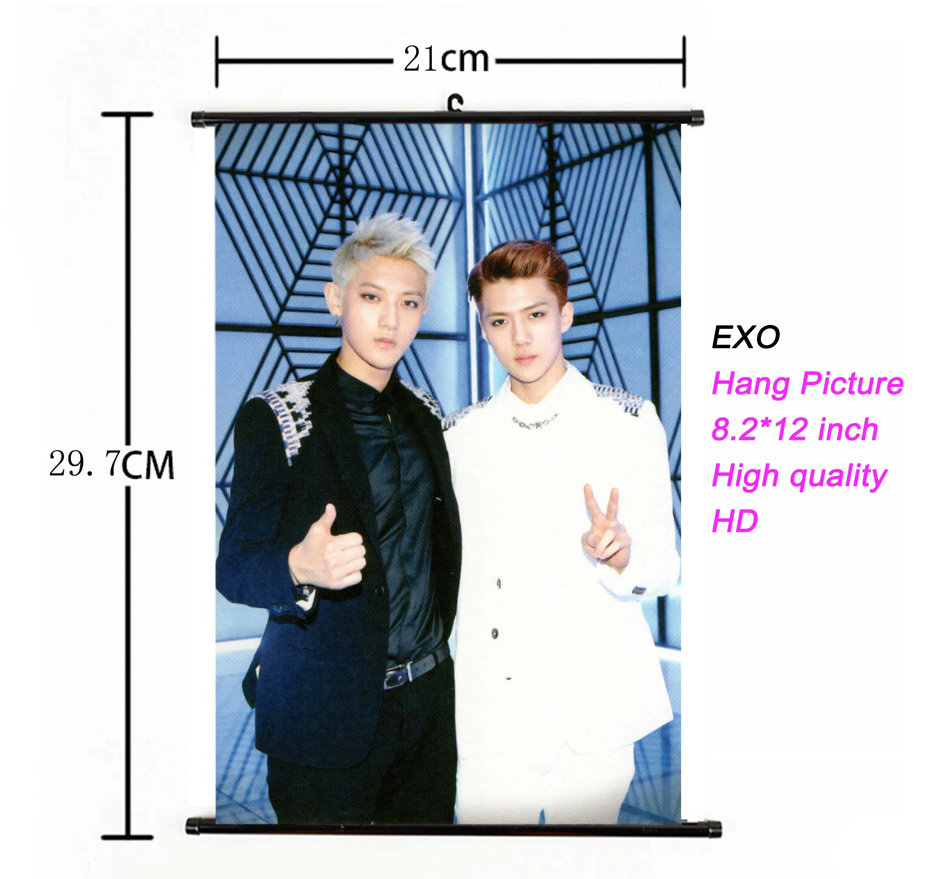 38 K-pop EXO альбом Висячие картины фото плакат Kpop EXO Висячие Плакаты для фанатов Коллекция подарков ткань 21*30 см Высокое качество - Цвет: 38