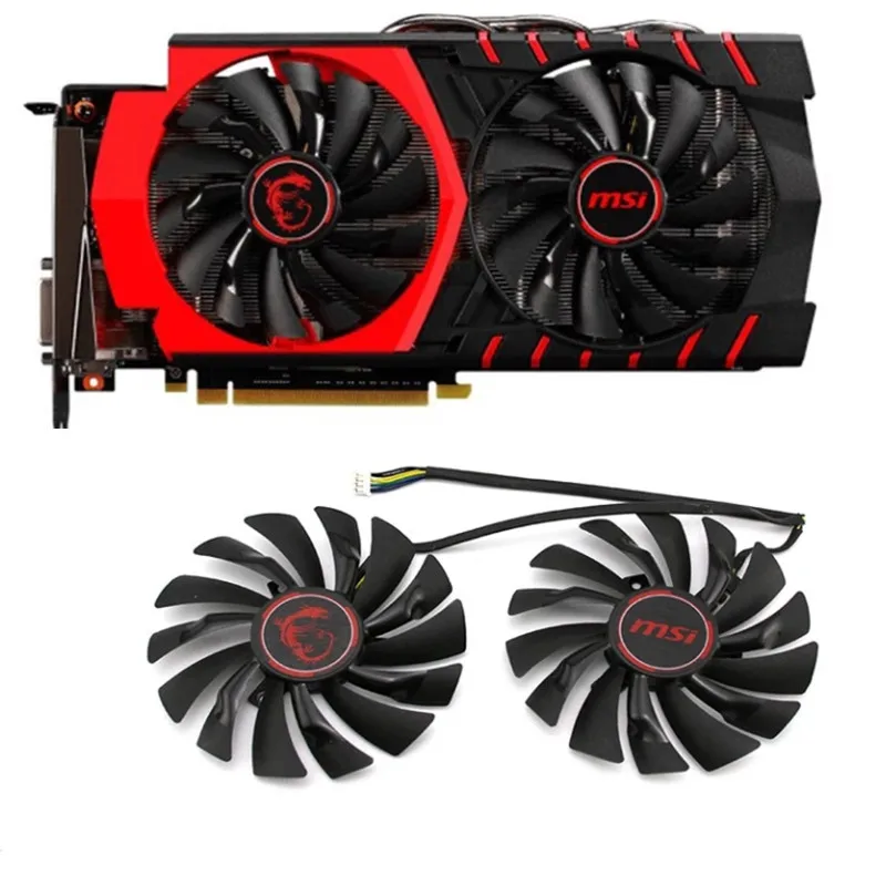 

4pin 95mm 40*40*40mm PLD10010S12HH fan cooling accessory for MSI GTX 1060 1070 1080 TI RX 470 570 RX580 game GPU graphics card f