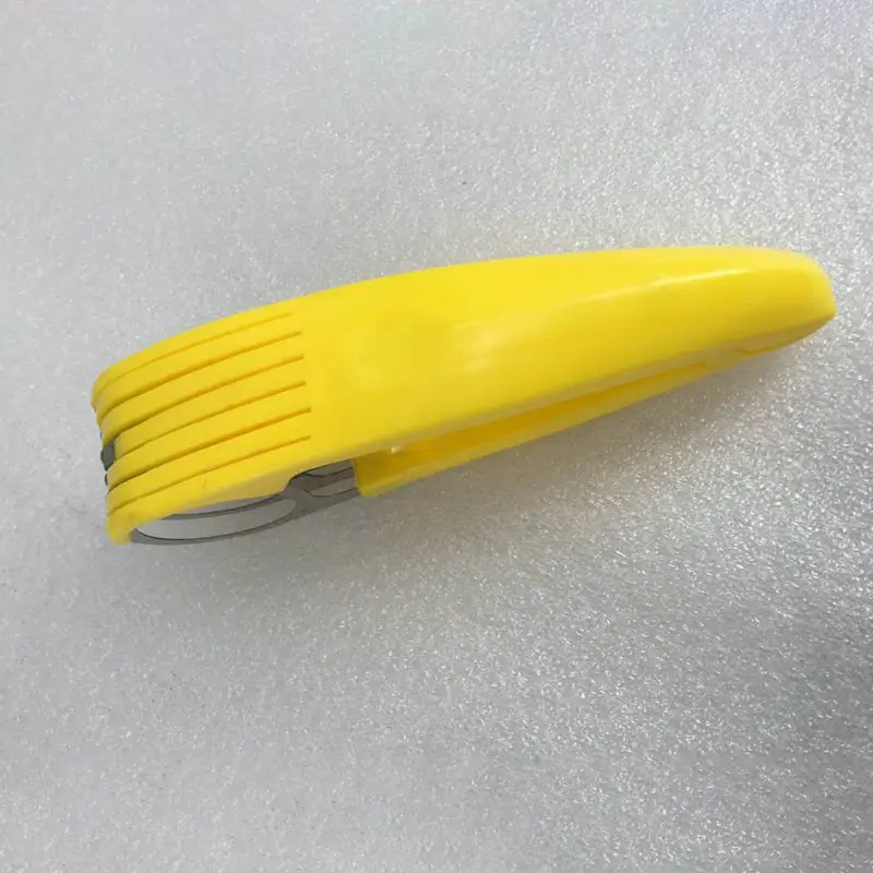 

Kitchen Tool Vegetable Fruit Sharp Slicer Stainless Steel Cut Ham Sausage Banana Cutter Cucumber Knife Salad Slice Yellow