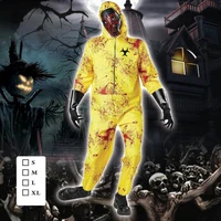 halloween scary bloody cosplay costumes radiation protective outfits carnival party suit jumpsuit gas mask zombie long sleeve