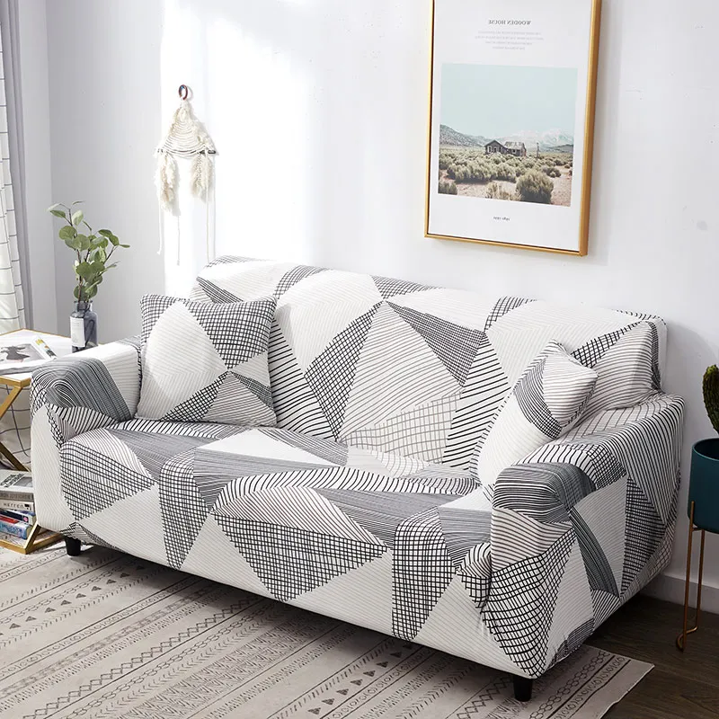 Чехол для дивана с скандинавским узором набор диванов гостиной угловой l