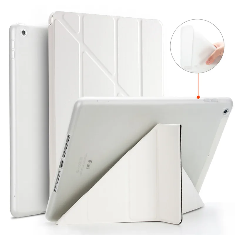White Чехол для iPad 9,7, GOLP искусственная кожа Magentic Smart чехол мягкая Вернуться ТПУ Защитный чехол для iPad крышки A1822 A1823 чехол на айпад 5 6 - Цвет: White