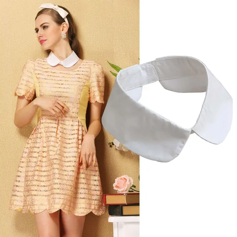 

Classic Collar Shirt Fake Collar Tie Vintage Detachable Collar False Collar Lapel Blouse Top Women/Men Clothes Accessories