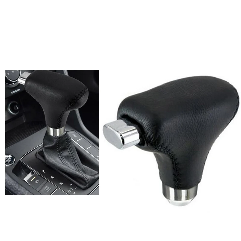 

Black PU Leather Automatic Gear Shift Knob Shifter Handle Lever Stick Universal