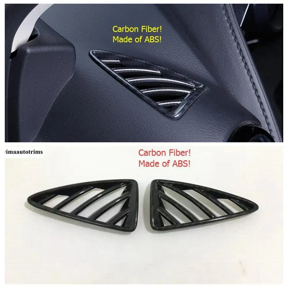 

Dashboard Inside Air Conditioning AC Outlet Vent Decoration Cover Trim Fit For Mazda CX-3 CX3 2016 - 2020 ABS Carbon Fiber Look