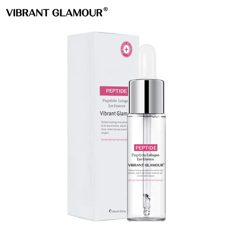 

VIBRANT GLAMOUR Peptide Collagen Eye Seurm Anti Wrinkle Remove Eye Bag Anti Puffiness Dark Circles Fat Granule Eye Care 15ml