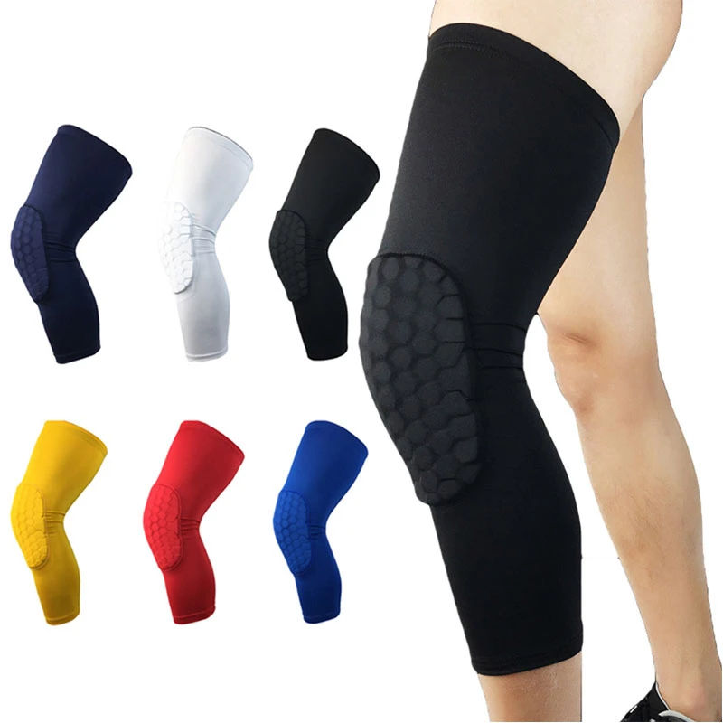 

1PC Honeycomb Foam Sports Brace Kneepad Breathable Basketball Knee Pads Protector Compression Leg Sleeve Fitness Gear Support