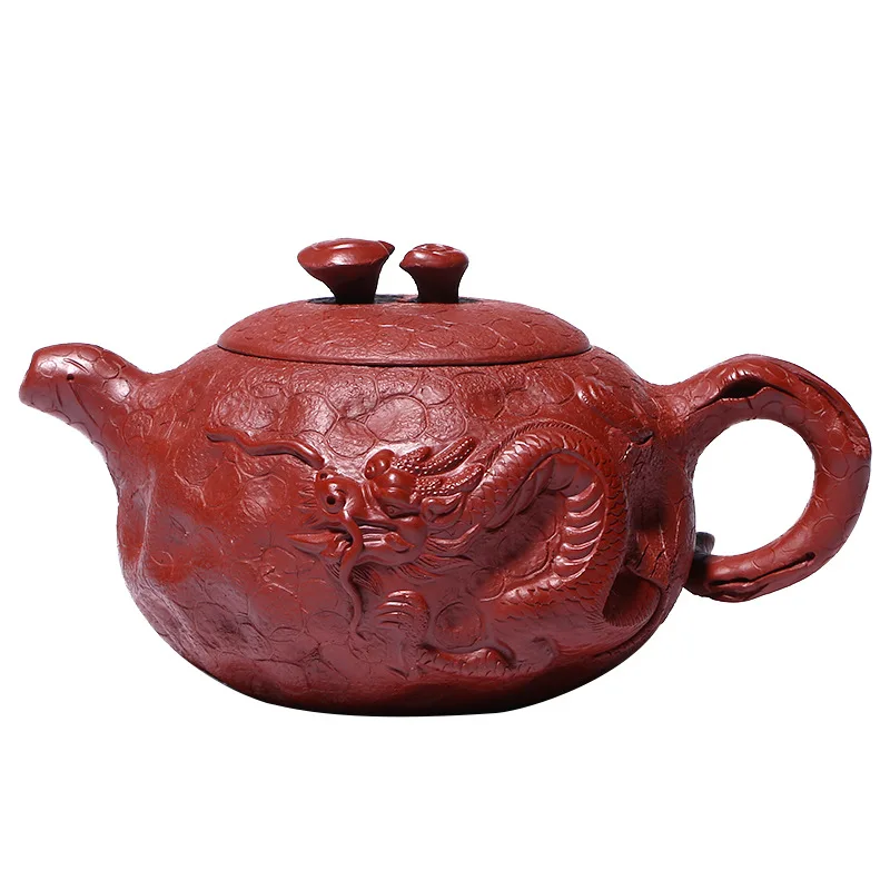 

Pure handmade Yixing purple clay pot original ore Dahongpao teapot Longchun teapot