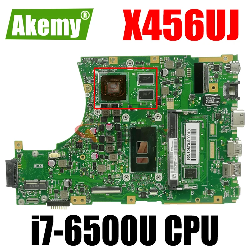 

AKemy A456U для ASUS X456UJ X456UVK X456UB F456U X456UV материнская плата ноутбука X456UQK тест материнской платы OK i7-6500u процессор DDR4-4GB-RAM