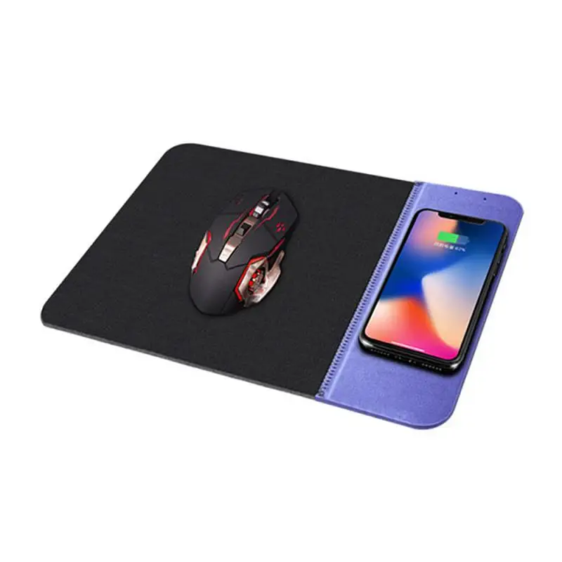 Мобильный телефон Qi Беспроводное зарядное устройство коврик для мыши резиновый