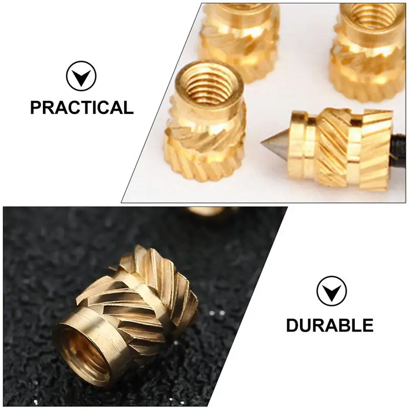 

100pcs Professional Threaded Press Fitting Nuts 3D Printed Embedment nuts