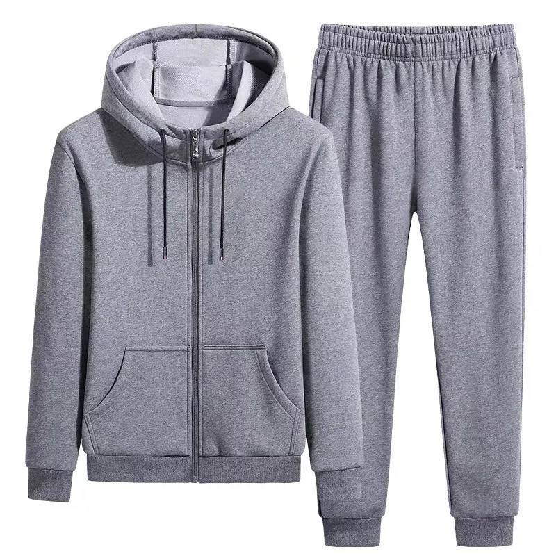 

Men'S Sportswear Sets Casual Suit Cotton Autumn Clothing New Male Slim Fit Suit Fashion Tracksuit Hooded Zipper Coat + Pants