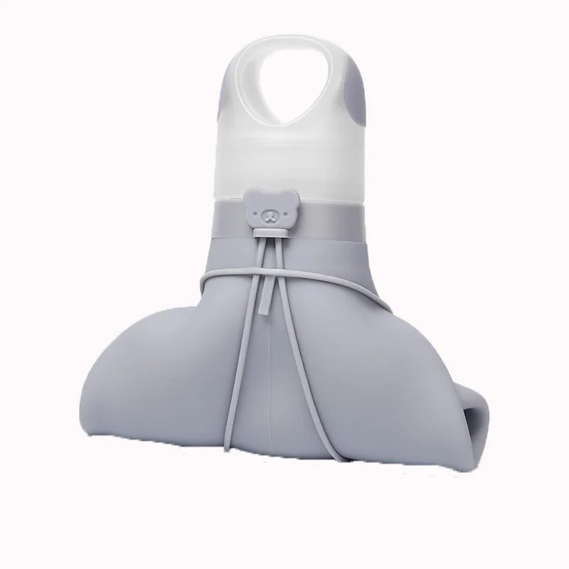 Складной силиконовый спортивный ТЕРМОС Портативный Герметичная Бутылка Для