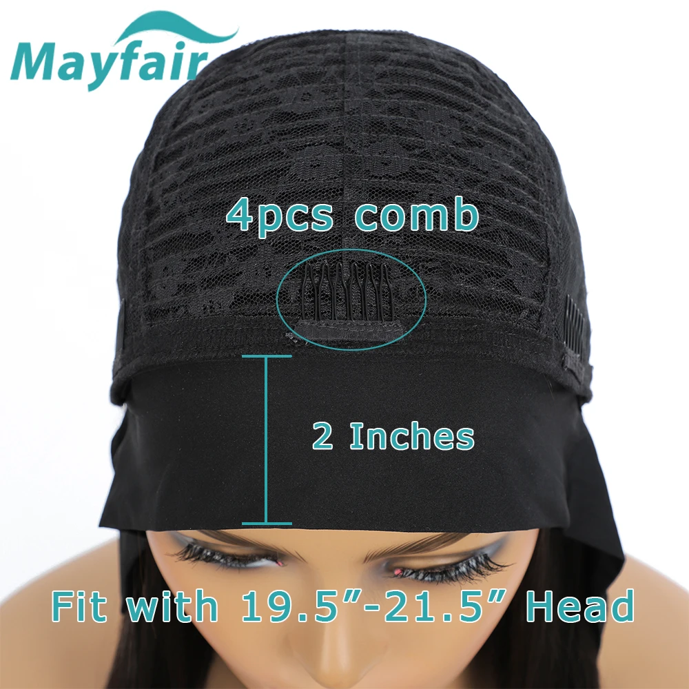

Mayfair Headband Wigs For Black Women Straight Human Hair Wigs Full Machine Made Wig Brazilian Non-Remy Hair