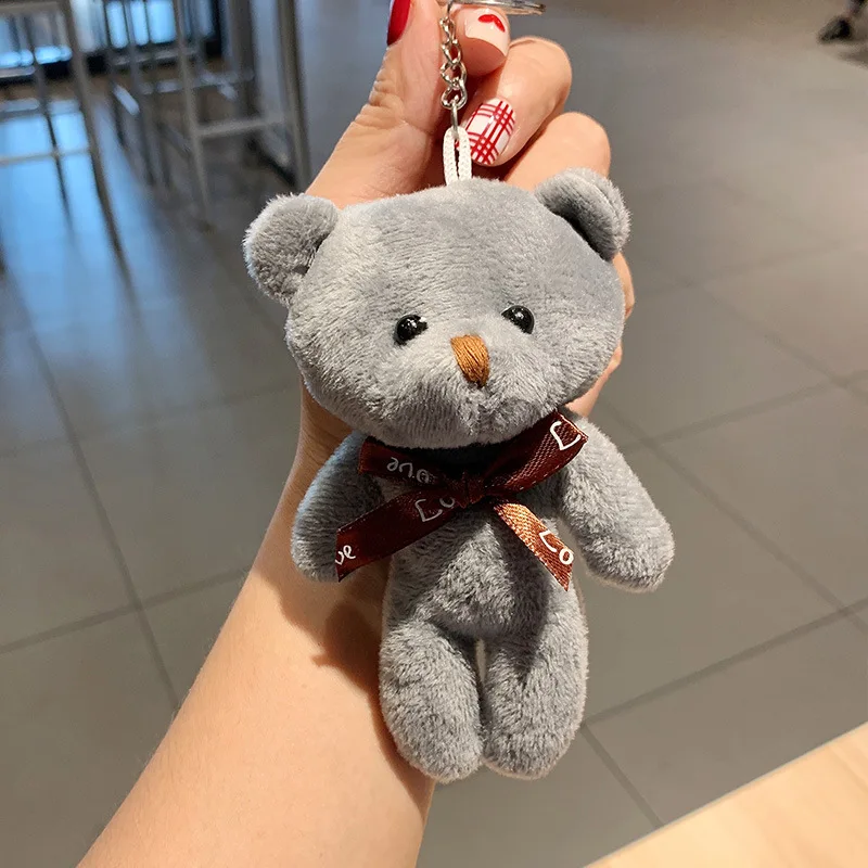 

Cute 9colors Plush Bear Keychain Halloween Injured Animal Bear Doll Keyring Bags Pendant Creative Fashion Cool Keychains