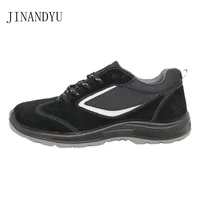 cow suede anti smashing work safety shoes anti piercing labor protection shoes steel toe indestructible security sport shoes